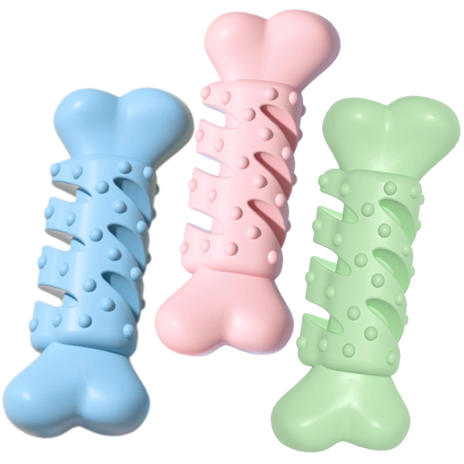 

Bone Shape Dog Chew Toys TPR Dog Toys for Boredom Chew Teething Durable Interactive Pet Toys for Small Medium Dogs Puppy Accesso