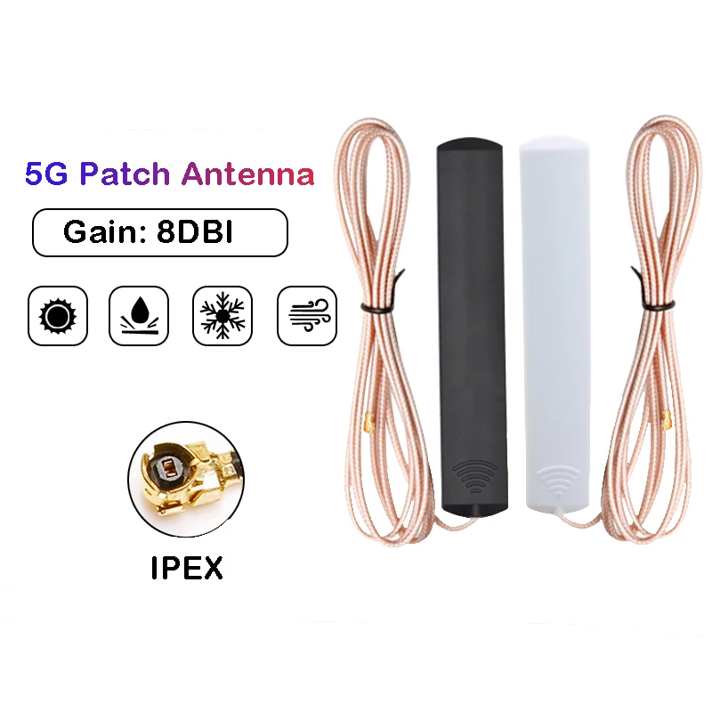 

5G patch antenna NB/2G/3G/4G/GPRS omnidirectional IOT module antenna RG178 1.5m cable IPEX U.FL ufl interface high gain 8dbi
