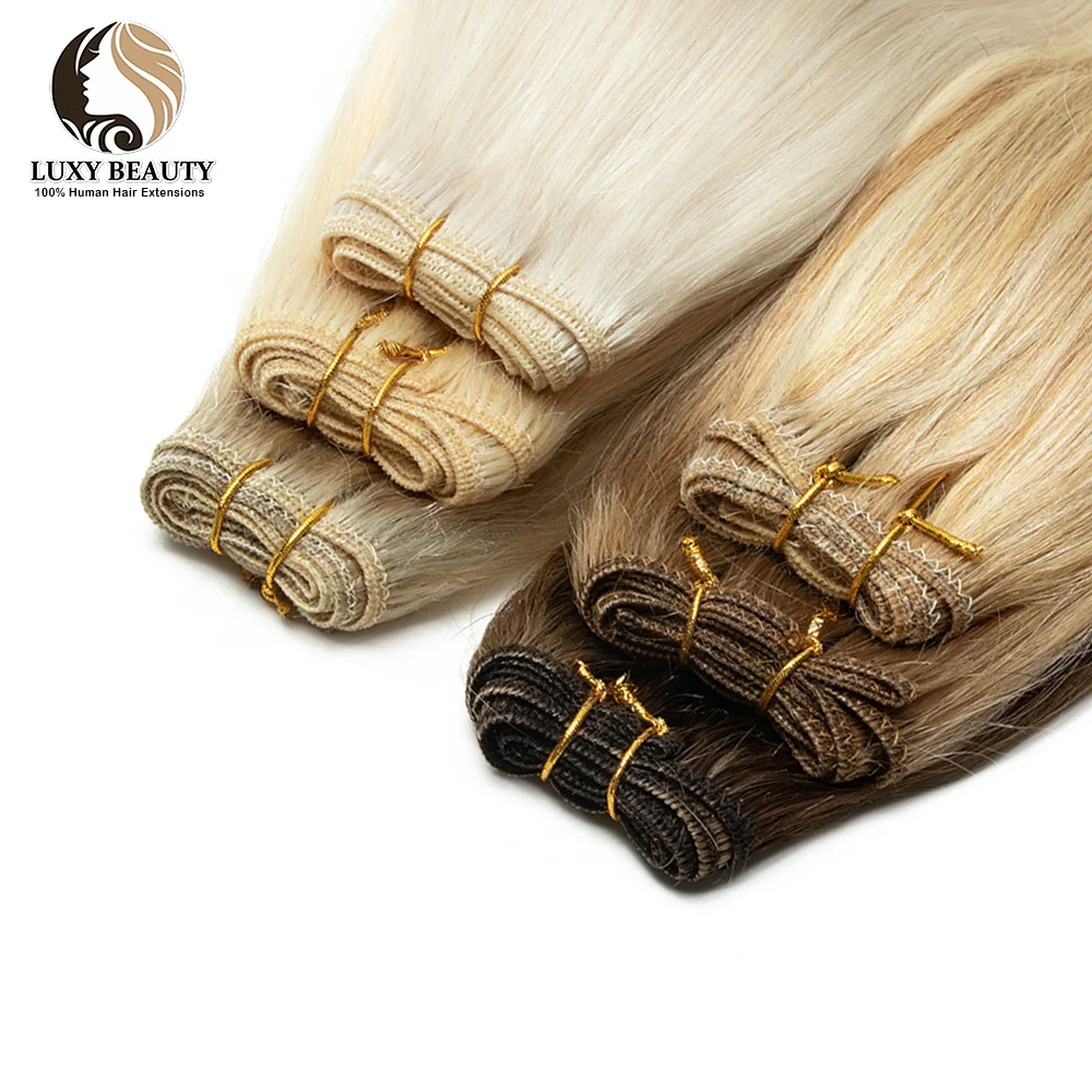 Прямые человеческие волосы для наращивания светлые и коричневые 50 г/шт. 12-24 дюйма