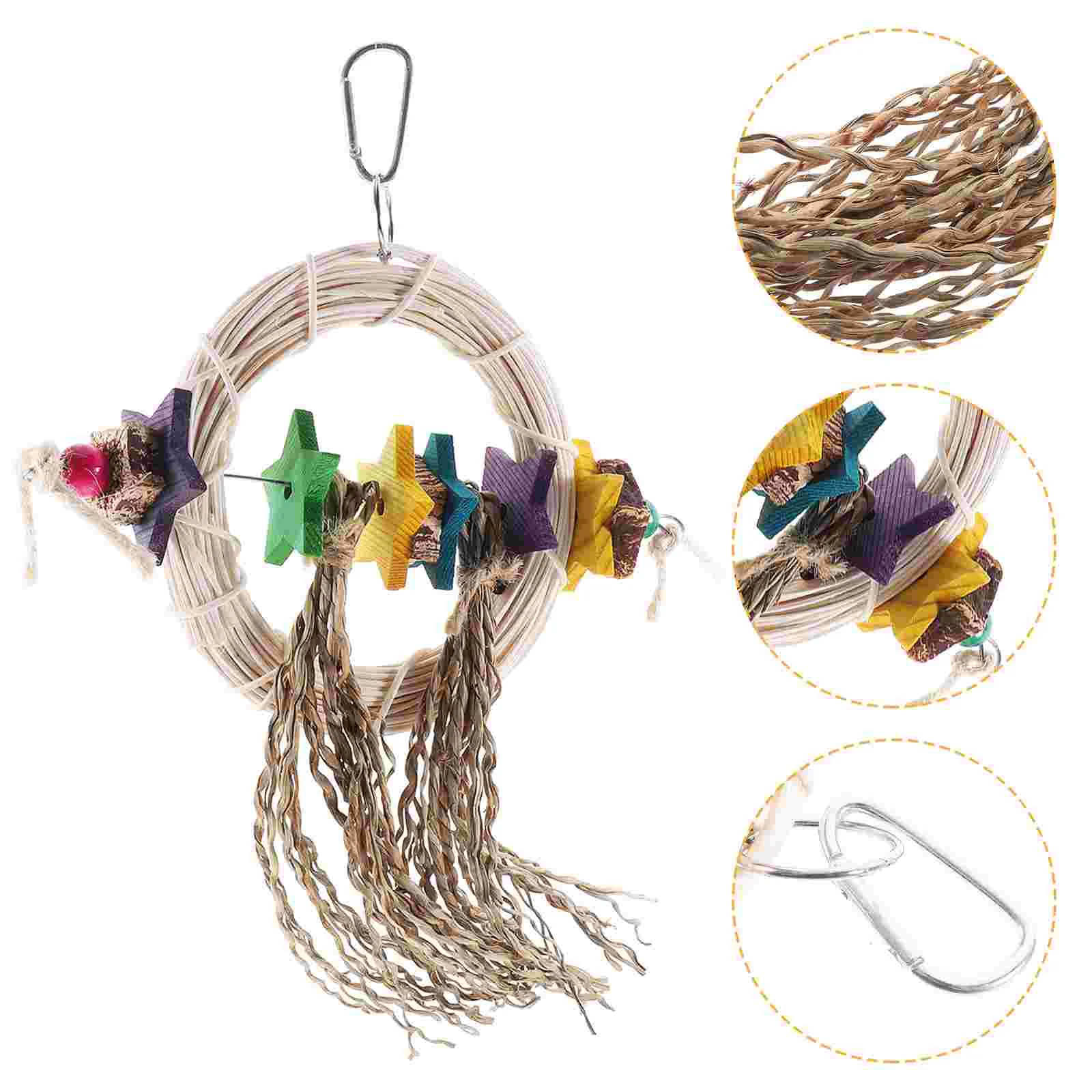 

Rattan Circle Parakeet Toy Practical Bird Parrot Teething Pet Bite-resistant Chewing