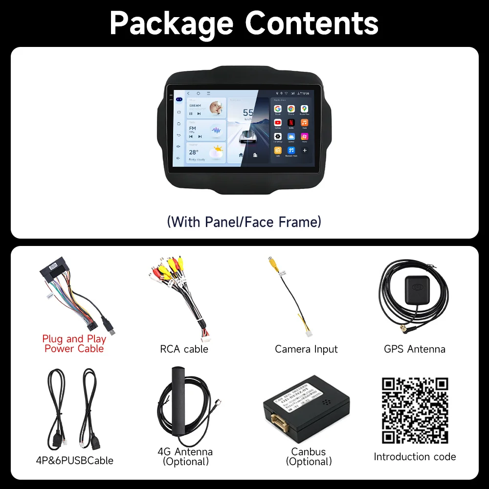 Фото Автомагнитола Android 15 для Jeep Renegade 2014-2018 с Carplay, Android Auto, мультимедиа, видеоплеером, 4G, WIFI, BT, GPS №4