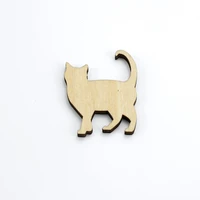 pet cat art modeling mascot laser cut christmas decorations silhouette blank unpainted 25 pieces wooden shape 04101