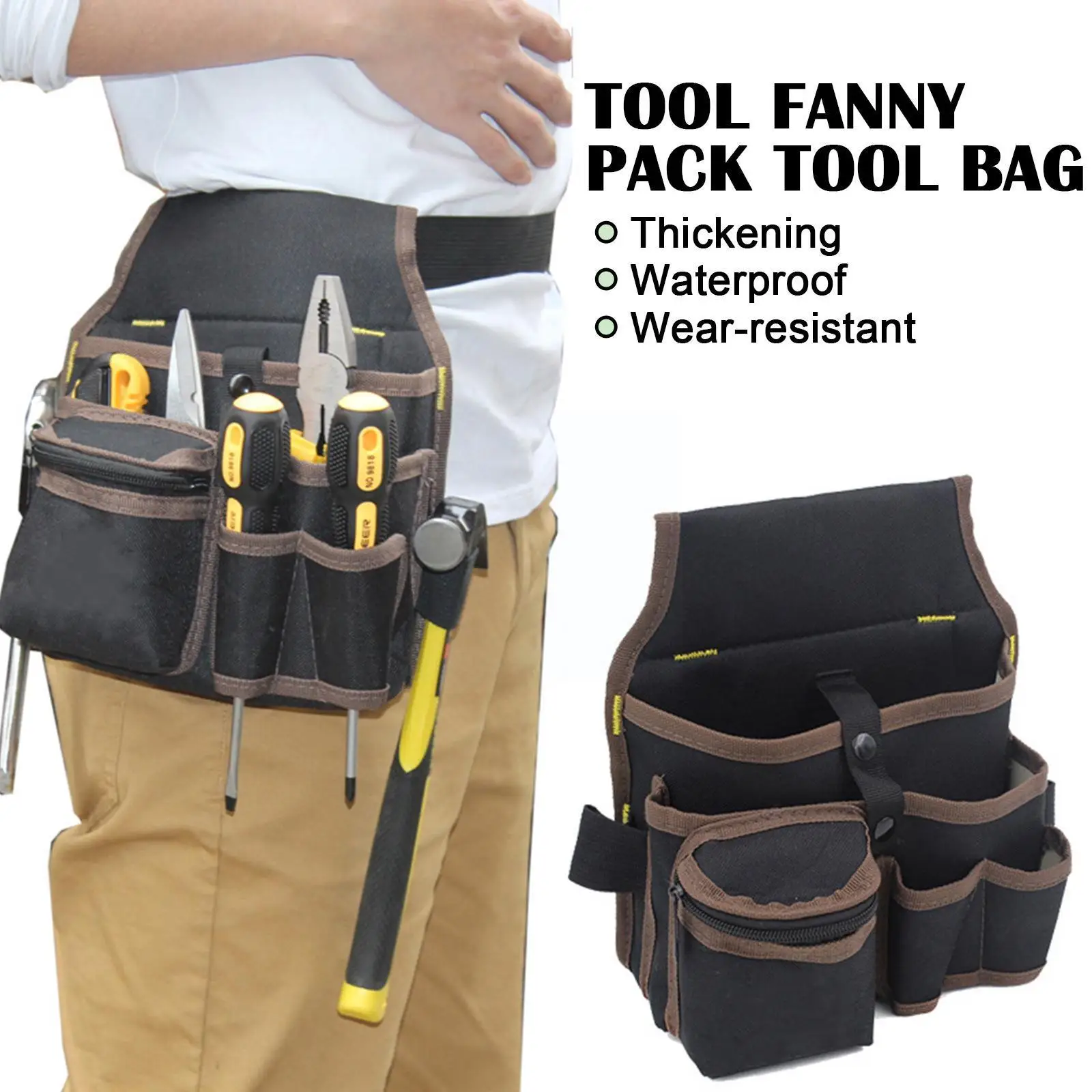 

9 In 1 Tool Belt Screwdriver Utility Kit Holder Top Bag Bag Pocket Pouch Quality Tool Waist Polyesterfabric Electrician R3t3