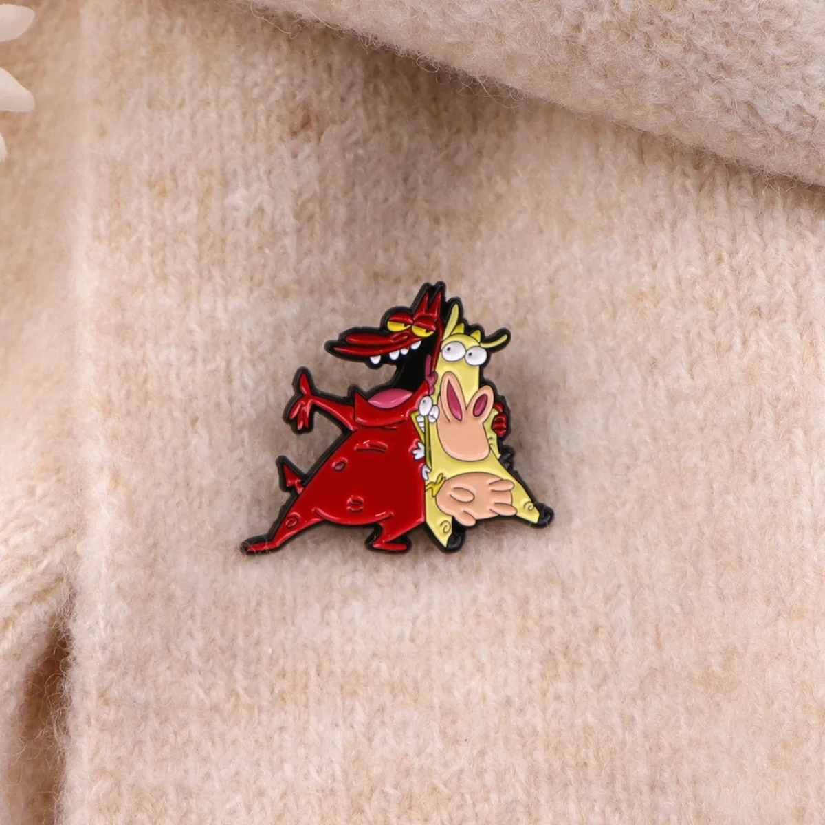 Эмалированные булавки крупного рогатого скота и курицы индивидуальные броши