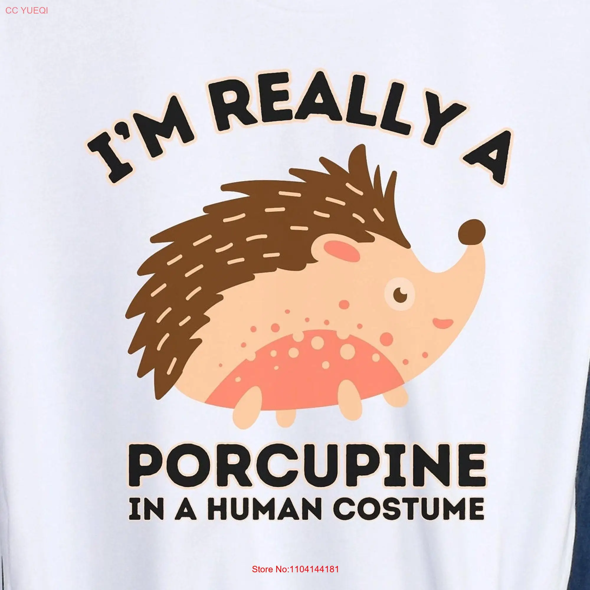 Забавная футболка Porcupine для влюбленных с длинными или короткими рукавами