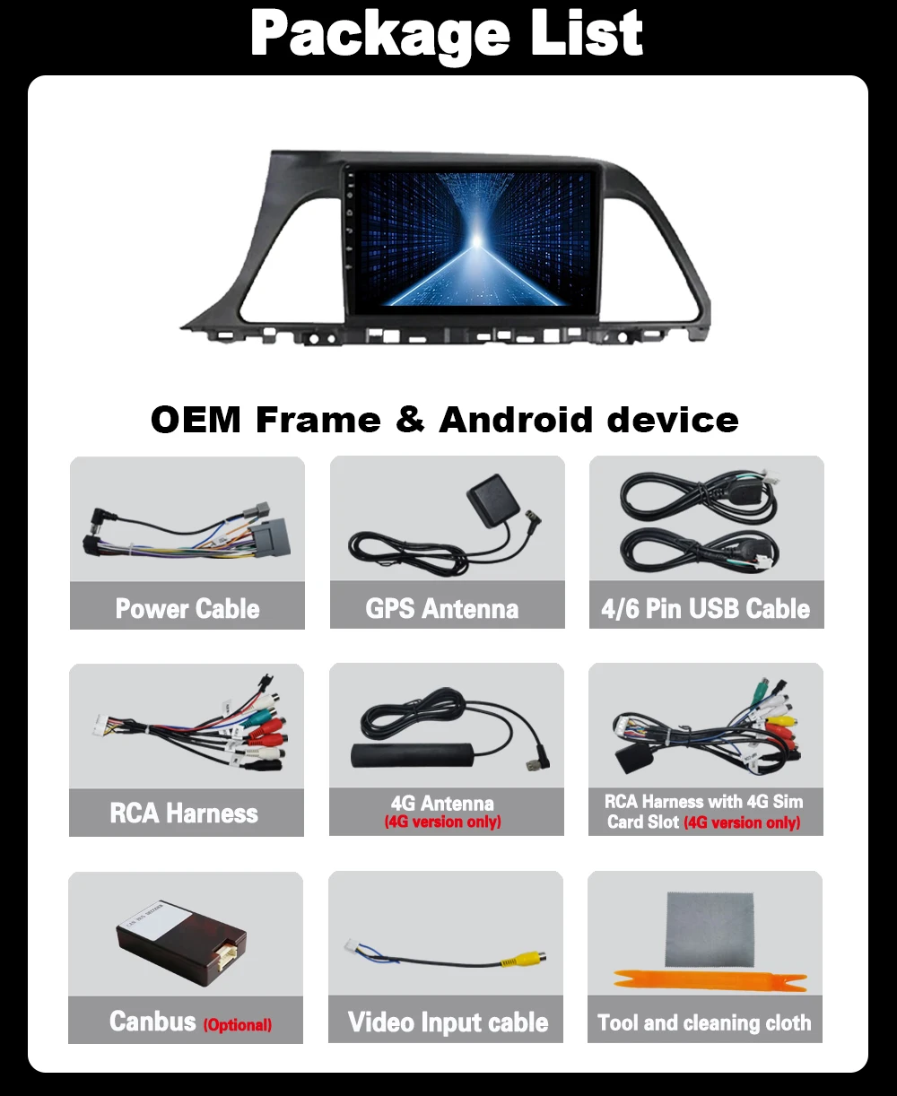 Автомагнитола для Hyundai Sonata 7 LF 2014-2017 мультимедийный проигрыватель на Android 14 с