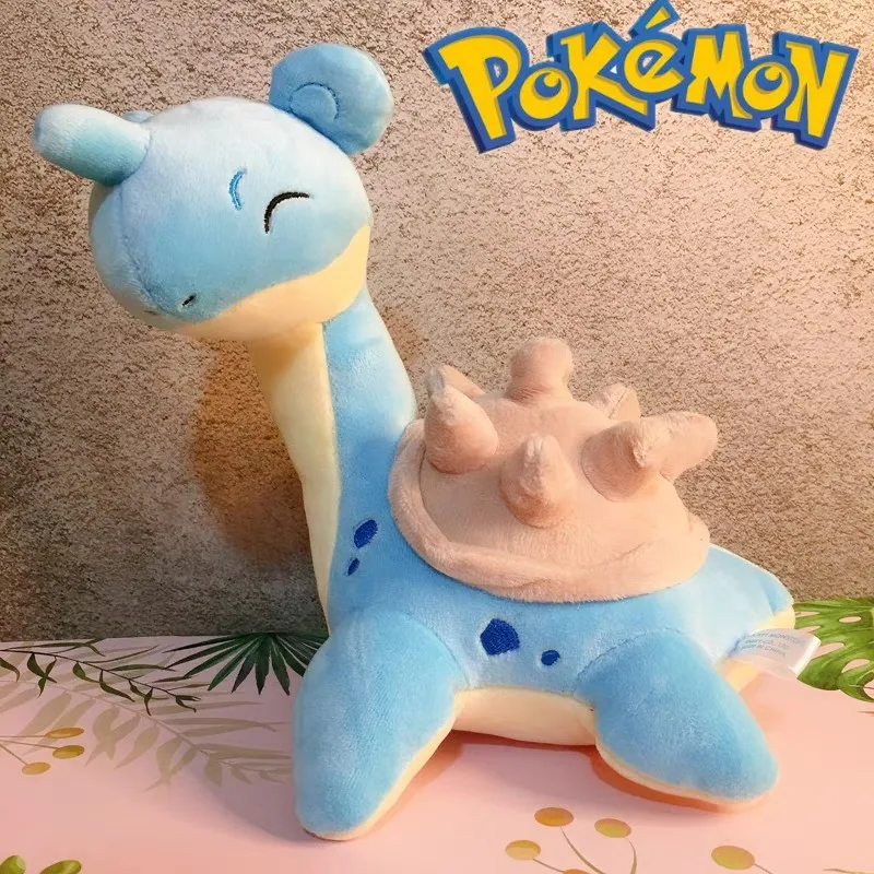 

2023 Tomy Kawaii Wink Lapras Покемон Плюшевые игрушки Аниме Покемон держатель руки Мягкая кукла декор комнаты подарки 20 см
