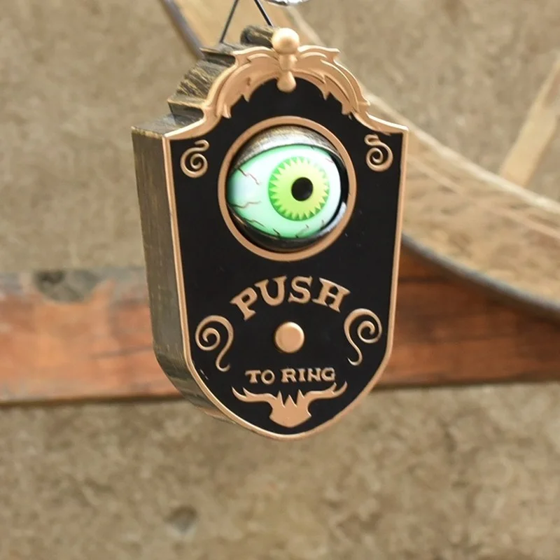 

Halloween Ornaments One-eyed Doorbell Decoration Ghost Festival Toy Bar Haunted House Horror Glow Pendant Trick Door Hanging