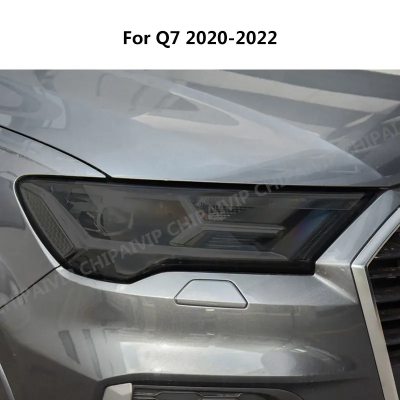 

For Audi Q7 4M 2022 2020 2019 Car Headlight Protective Film Front Light Black Sticker TPU Transparent Anti Scratch Accessories