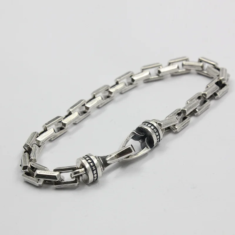 

Мужской браслет из серебра 925 пробы, ширина 7 мм