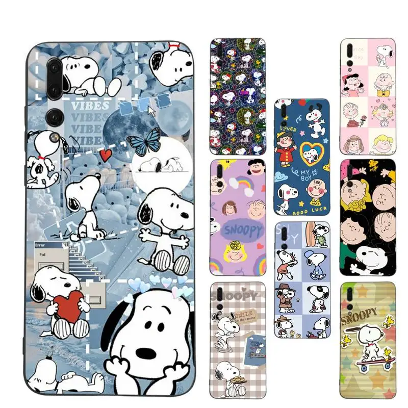 

Cute Snoopy Dog Phone Case for Huawei P30 40 20 10 8 9 lite pro plus Psmart2019