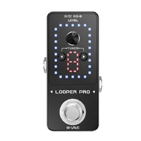 m vave looper pro guitar loop pedal 9 loops total 40 minutes recording time guitar pedal unlimited overdubs with tuner function