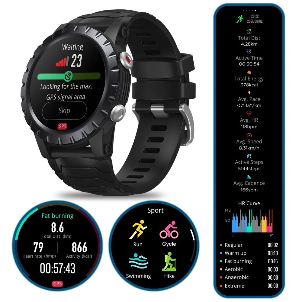 

XDZ-Zeblaze Stratos of Touch screen smart Sports Watch