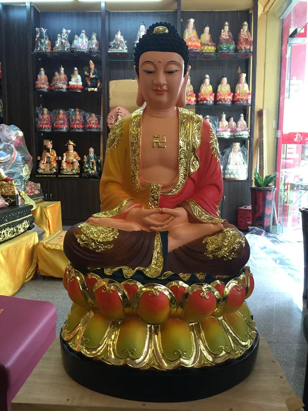 БОЛЬШОЕ - Оптовая фигурка Будды # ДОМАШНЯЯ семья эффективный талисман Азия