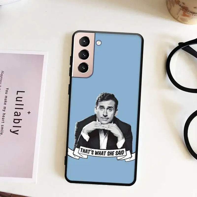 The office tv show What She Said Phone Case for Samsung S22 S21 S20 ultra pro plus S10 S9 S8 Note 20 10Ultra phone Bumper Covers images - 6