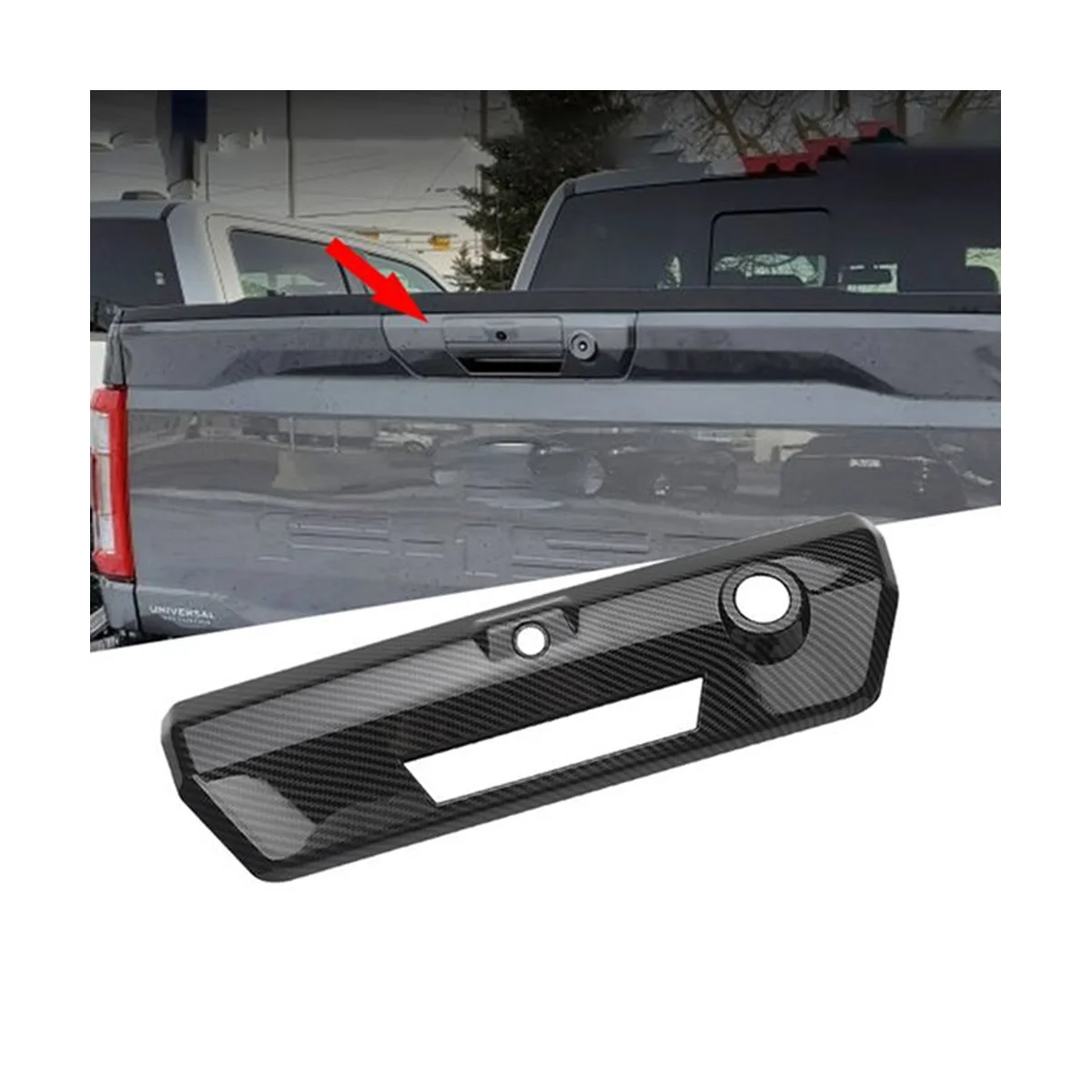 Автомобильная крышка из углеродного волокна для задней дверной ручки