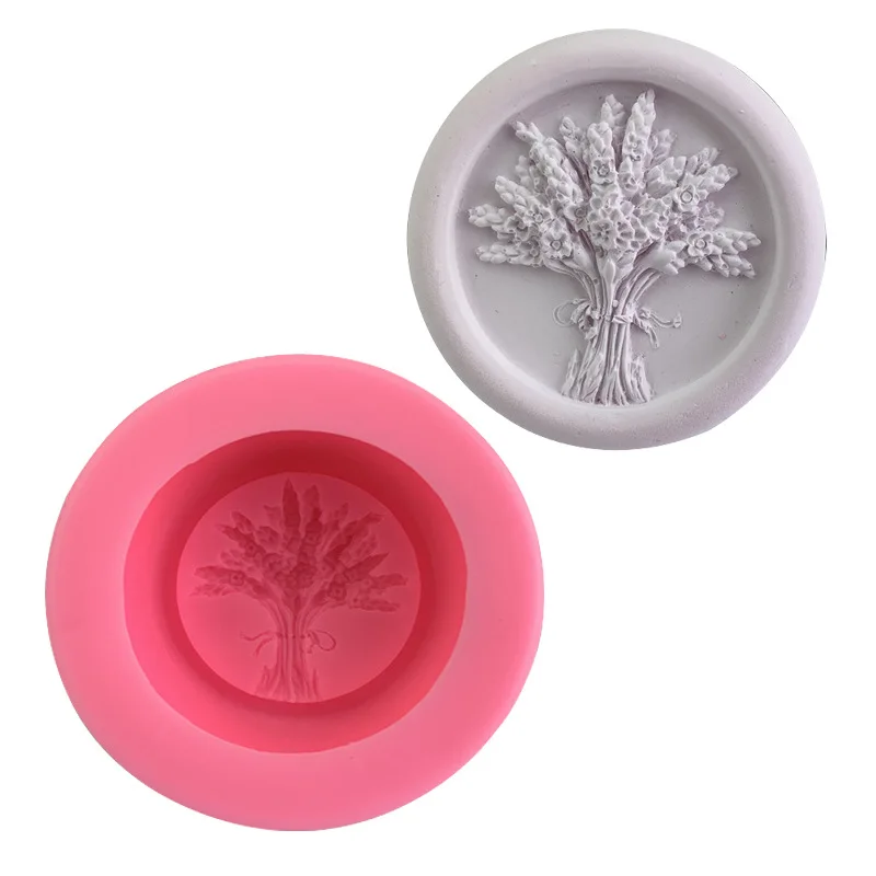 

Lavender Silica Gel Mold Soap Manual Gypsum Glue Dropping Decorative Ornament Mold Candle Mold