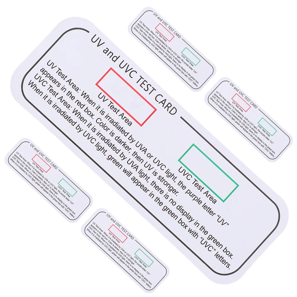 

5 Pcs UV Test Indicator Cards Light Effects Tester Ultraviolet Detection Testing Strips Paper Identifiers