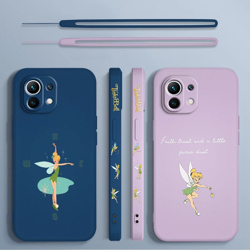Чехол для телефона Disney Tinker Bell Xiaomi 14 13 12 11 10 T Pro Ultra Lite 5G жидкая левая веревка мягкий