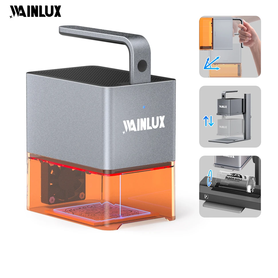 

WAINLUX Z4 Laser Engraver CNC Mini Portable Laser Engraving Machine Metal Engraver for Stainless Steel/Wood/Glass/Leather