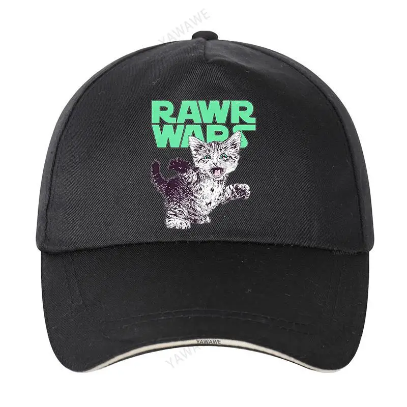 

Kawaii Rawr Wars Cat Snapback Caps for Men Print Baseball Cap Pet Lover Solid Sunhat Fitted Soft Cotton Boyfriend Caps Gift Idea