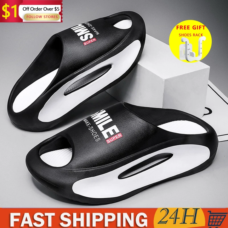 

Men Slippers 2023 New Slides Summer Luxury Sandals Men Outside Fashion Casual Beach Breathable Shoes For Men Home Slippers