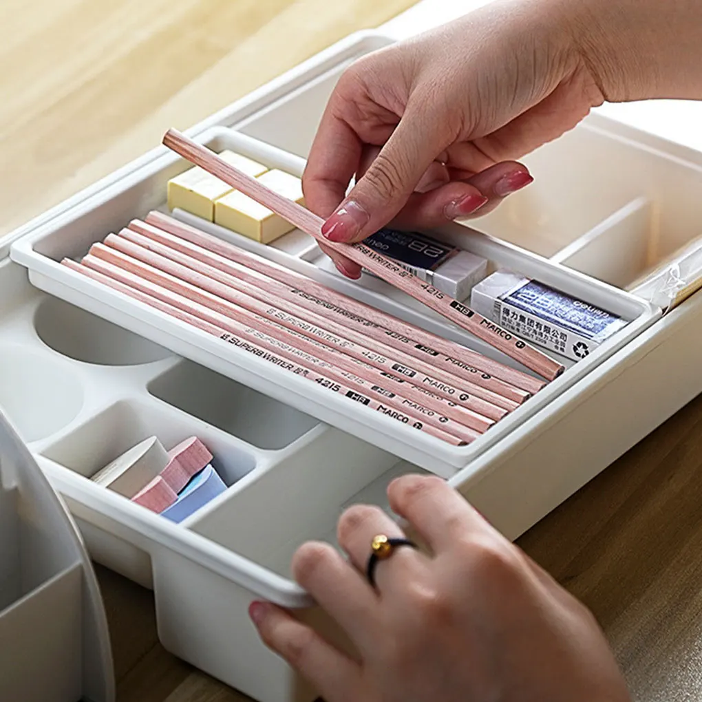 

White Adjustable Drawer Organizer - Easy Organization Wide Application Different Shape Cubicle