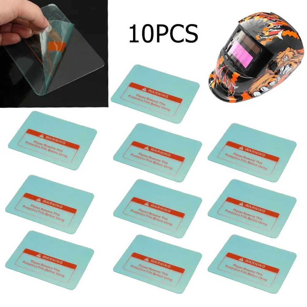 

Clear Welding Cover Lens 10pcs Protective Lenses Protective Sheet 115mm X 90mm Replacement New Hot sale Durable