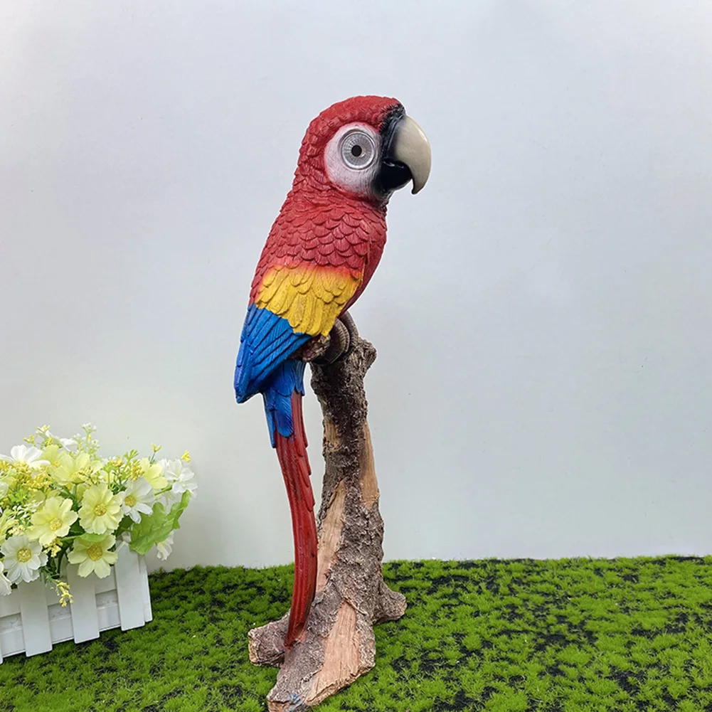 

LED Solar Parrot Ornaments Hand Painted Parrot Lawn Light Sun Protection Light-Controlled Durable Waterproof for Terrace Garden