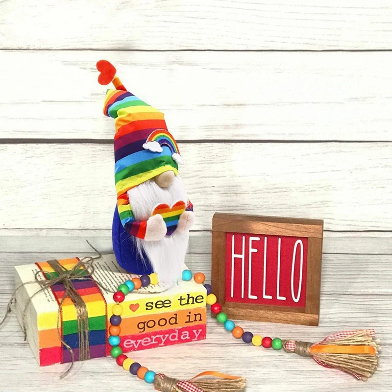 

Pride Month Gnomes Rainbow Scandinavian Cute Halloween Decor LGBTQ Cheer Up Gift