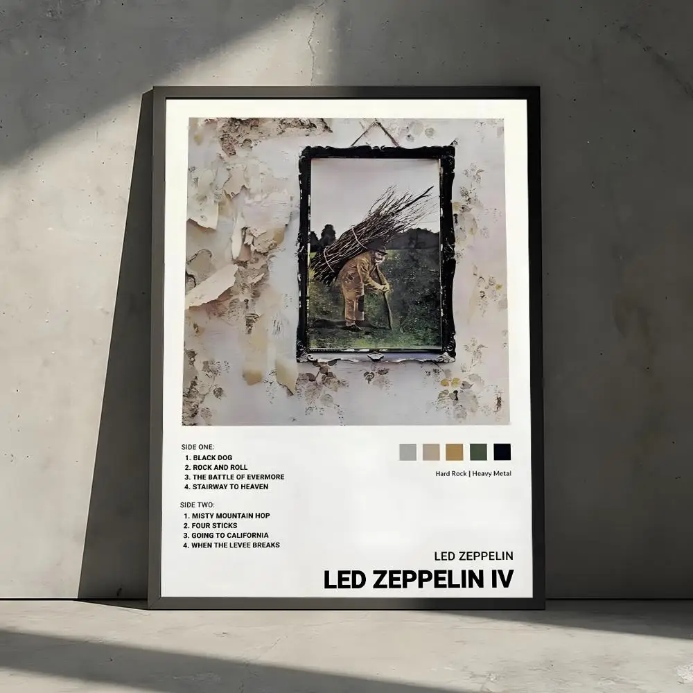 Фото Постер с изображением группы Led Zeppelin, декоративные наклейки, настенное искусство, фото-дизайн для украшения дома, гостиной, прихожей №5