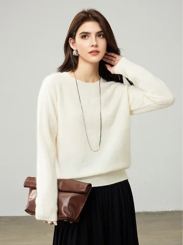 SuyaDream женские флисовые пуловеры из шерсти и кашемира, белые, винные