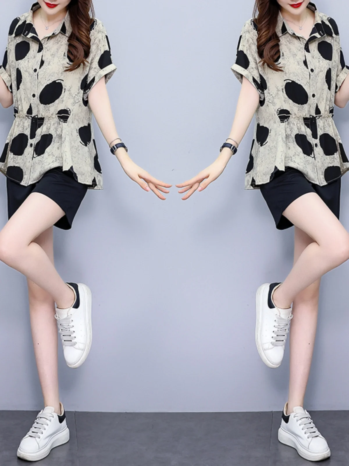 Hangzhou High end Famous Silk Shirts Women Floral Mother Summer Clothing Short sleeve Shirt High-Grade Top |