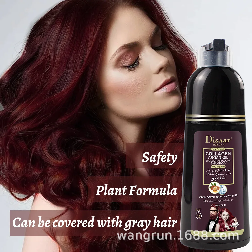 Shampoo Collagen Argan Oil 100% Cover Gray White Hair Professional Dye