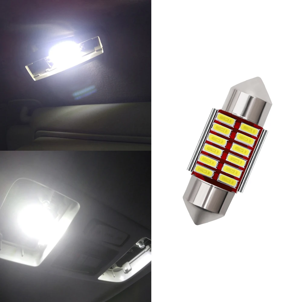 1pcs C5W Led C10W Festoon Light Interior Lights 31mm 36mm 39mm 41mm Car LED 4014 SMD 12/16/20/24Leds Doom Lamp Reading Light 12V