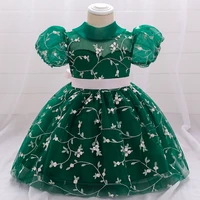 2022 new childrens fashion casual dress small floral girl baby dress one year old birthday party princess dress