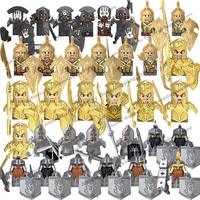 36styles lord rings elves orcs army dwarf rohan mini action toy figures building blocks assembly toys for kids birthday gifts
