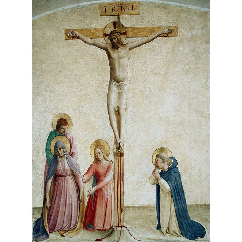 

The Crucifixion Of Jesus With The Virgin Mary The Last Judgment Weight Of Soul Canvas Wall Art By Ho Me Lili For Home Decor