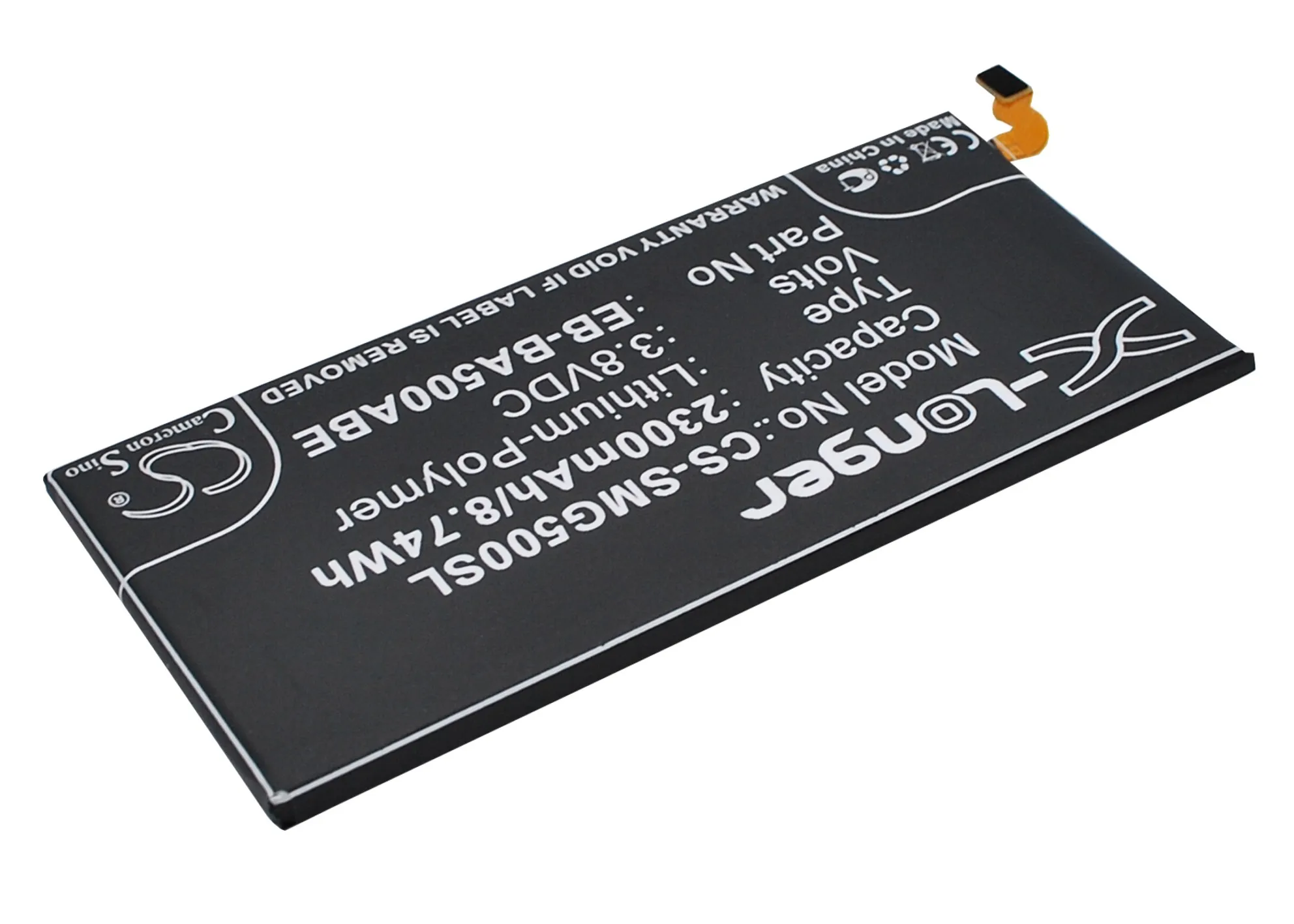 Фото Сменный аккумулятор 2300 мАч EB-BA500ABE для Samsung Galaxy A5 SM-A5000 A500F A500G A500H A500K A500L A500M A500S A500X A500Y №1