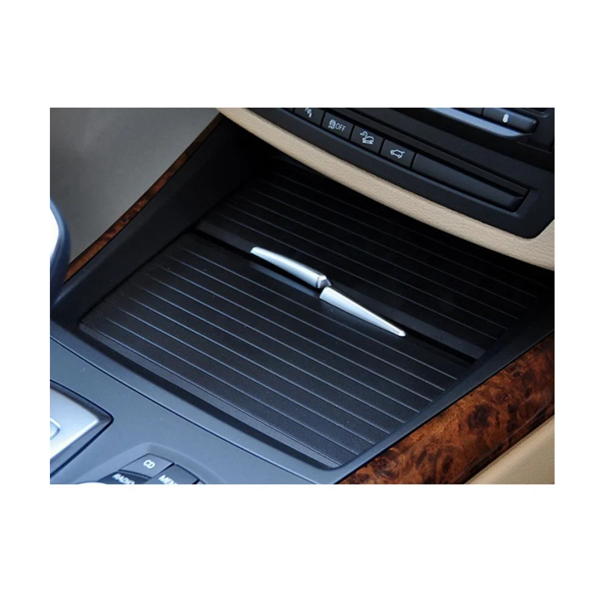 

Back Section Center Console Shutter Interior Roller Blind for - X5 X6 E70 E71 E72 Drink Water Cup Holder Cover Trim