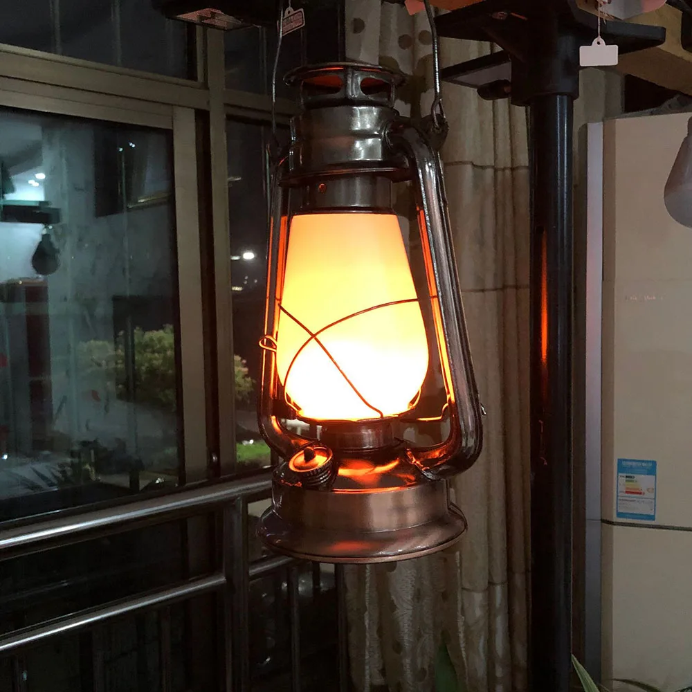 Vintage LED Rechargeable Lantern Retro Home Bar Decorate Night Lamp Outdoor Camping Tent Bulb Room Outdoor Floodlight