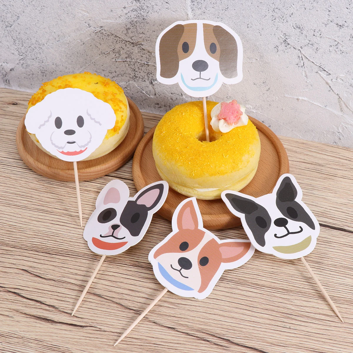

Birthday Dog Party Decorations Shower Baby Topper Pet Picks Cake Cupcake Insert Dessert Wedding Lovely Favors Paper