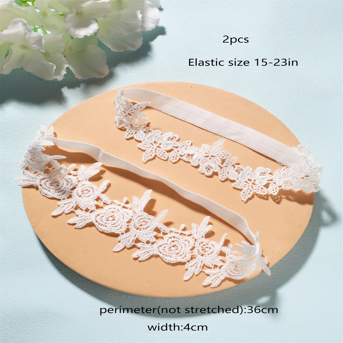 

Bride Sexy Lace Flower Rhinestones Pearls Wedding Garter Belt Bridal Thigh Leg Garter Ring For Women Wedding Accessories