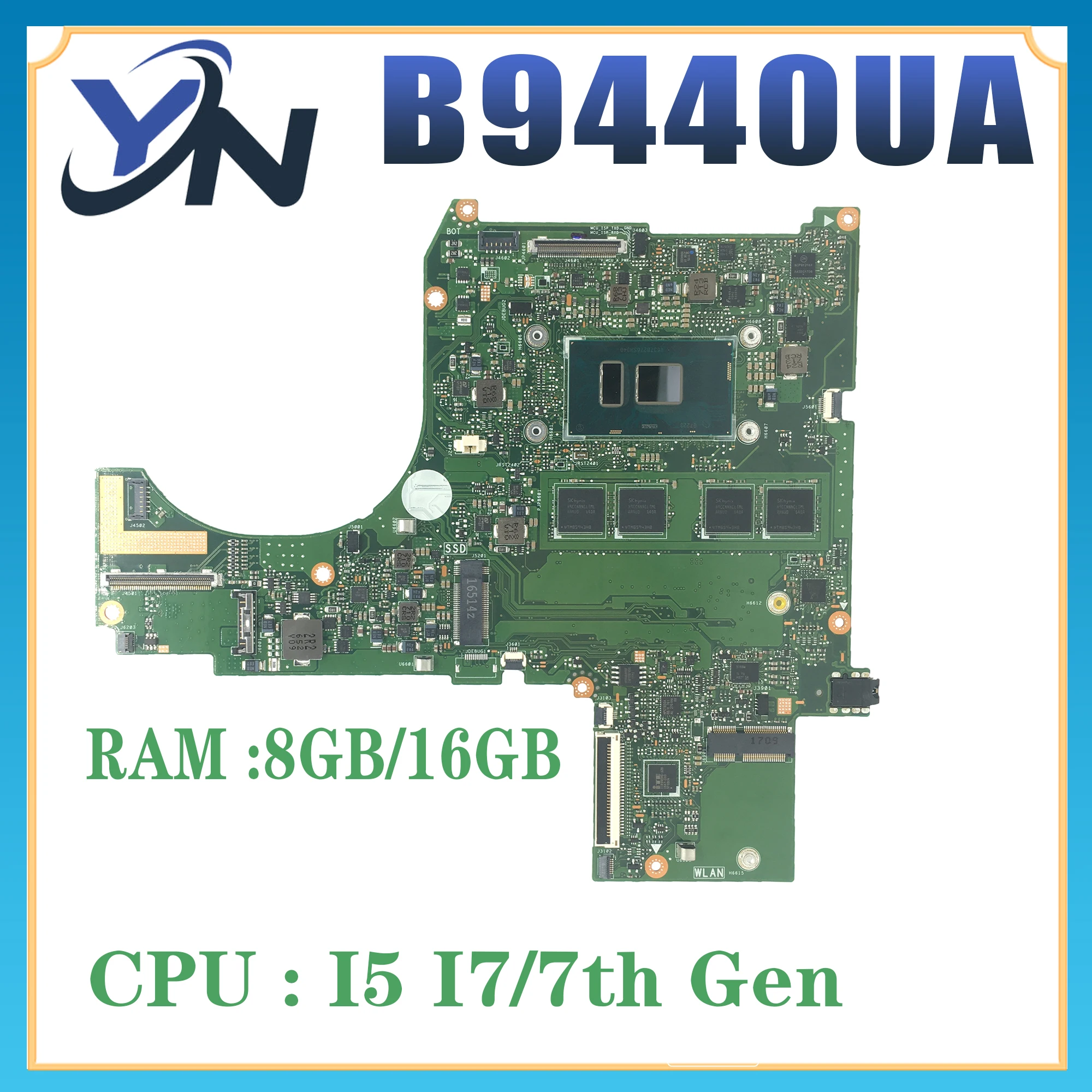 

B9440UA Laotop материнская плата для ASUS ExpertBook B9440 B9440U материнская плата со стандартным процессором I7-7500U 8 ГБ 16 ГБ ОЗУ 100% ТЕСТ ОК