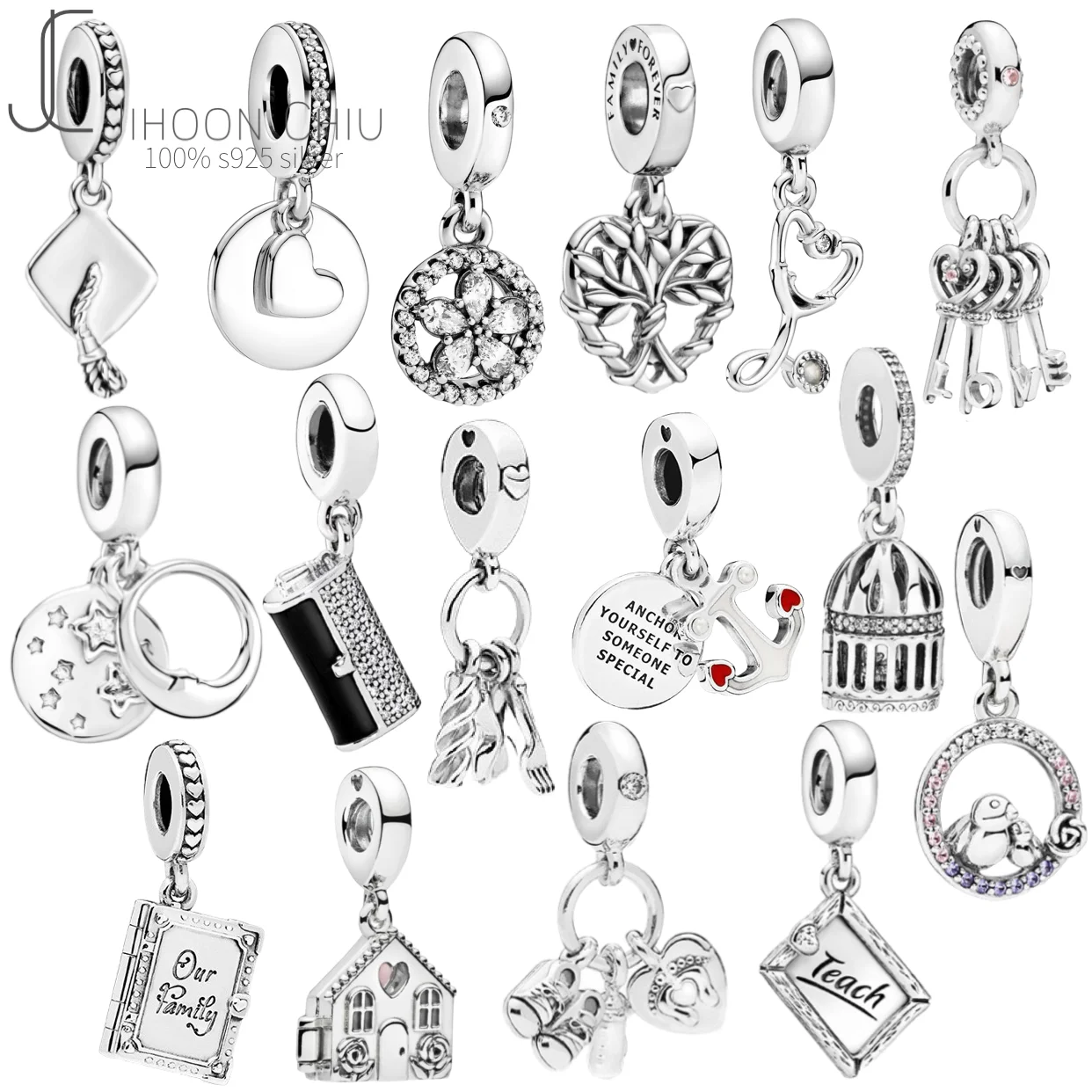 

Подвеска «сделай сам» из серебра 925 пробы в виде цветка, вина, кофе