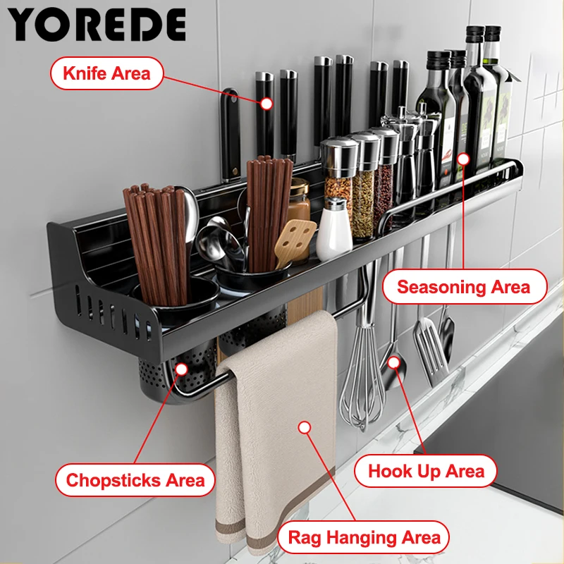 Алюминиевая кухонная баночка YOREDE для шкафа держатель специй и - Цена: 1958.45