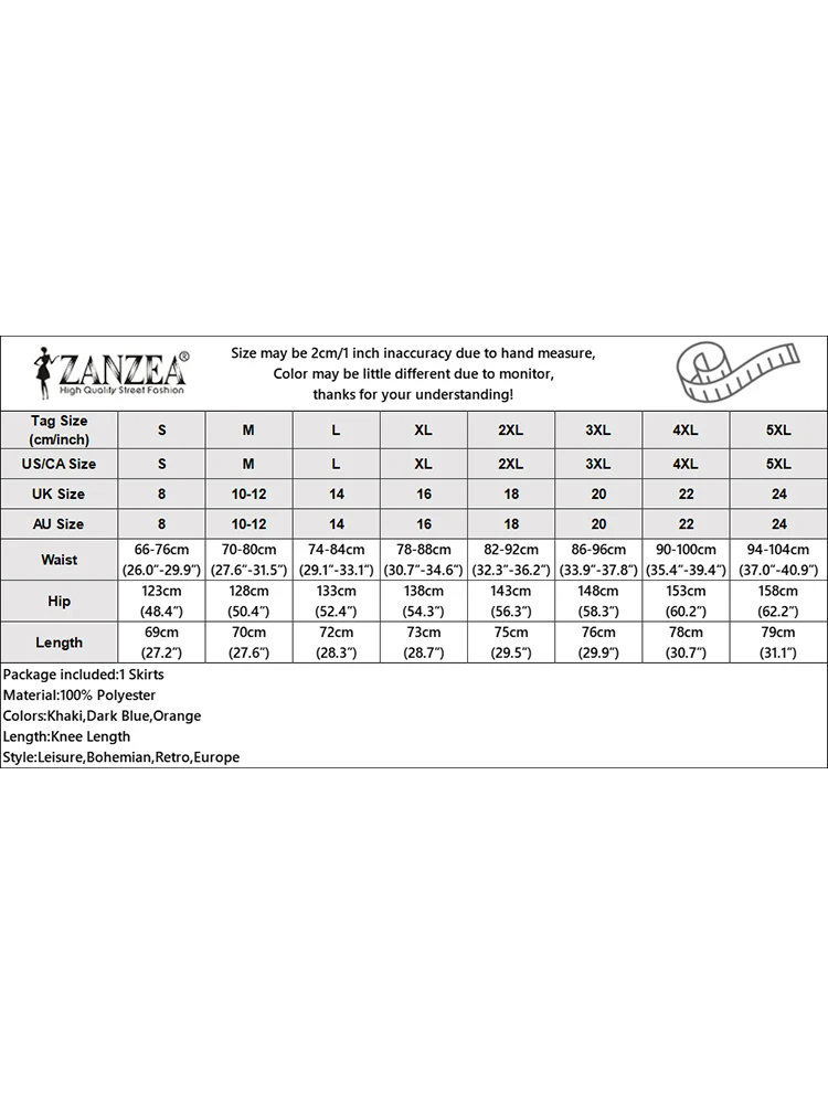 Юбка ZANZEA Женская плиссированная средней длины повседневная элегантная