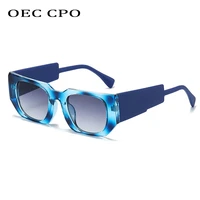oec cpo vintage punk square sunglasses for women steampunk width legs sun glasses female uv400 fashion shades gradient eyewear