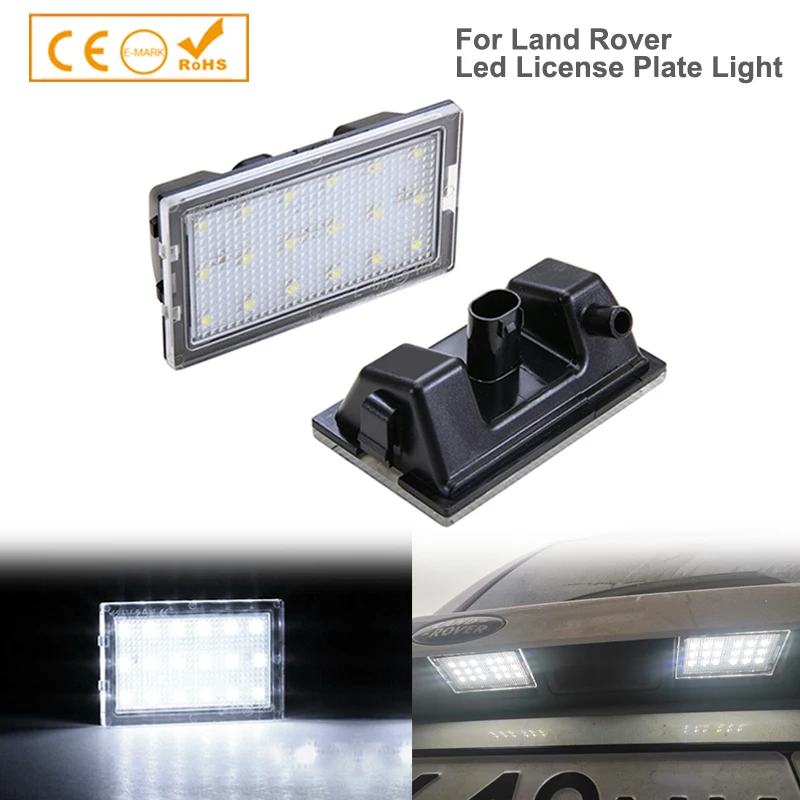 

2pc Number Plate Lights LED Rear License Plate Lamp for Land Rover Discovery 3 05-09 Discovery 4 Freelander 2 Range Rover Sport