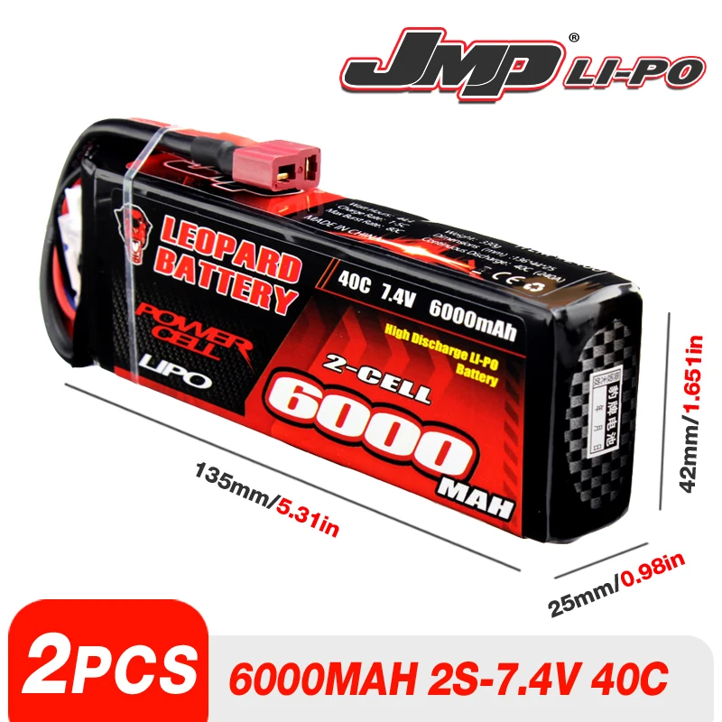 

2 шт. JMP lipo 6000MAH 2S 7,4 V 40C Размер: 25*42*135 мм 1/7MOJAVE 1/7 инфекция 1/7felony 1/8инфракрасная 1/8VENDETTA TRAXXAS/ARRMA/LOSI